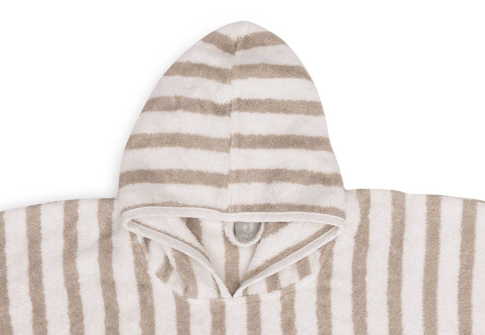 Jollein Badeponcho Stripe Frottee Olive Green GOTS Cyber Monday