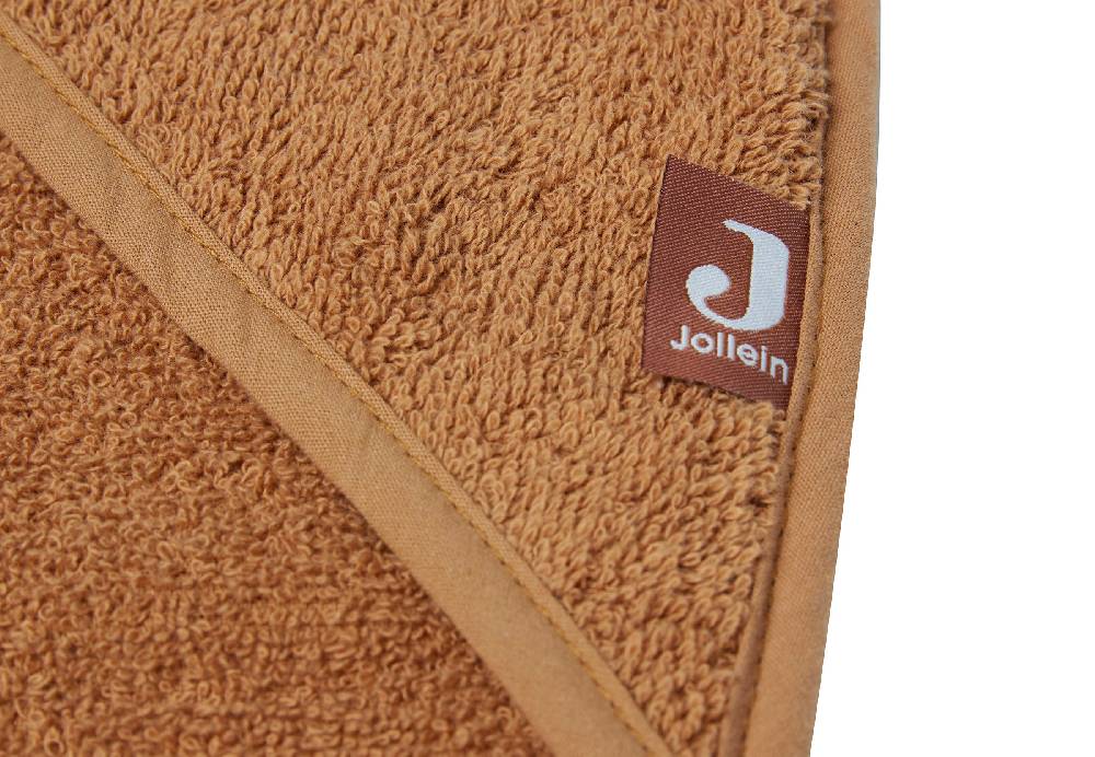 Jollein Kapuzenhandtuch Frottee 75x75cm Caramel Große Rabatte