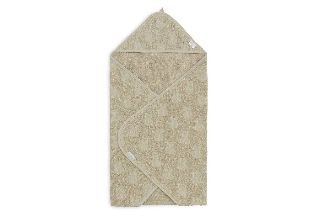 Jollein Kapuzenhandtuch Frottee 75x75cm Miffy Jacquard Olive Green VIP-Rabatte