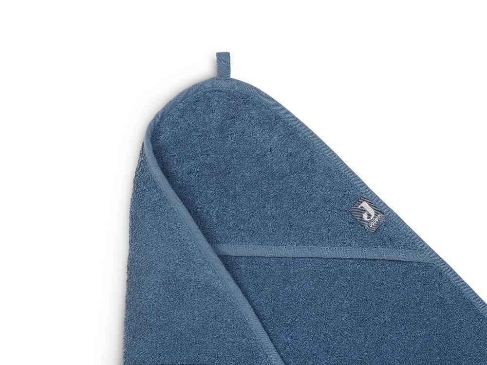 Jollein Kapuzenhandtuch Frottee 75x75cm Jeans Blue Tiefpreis