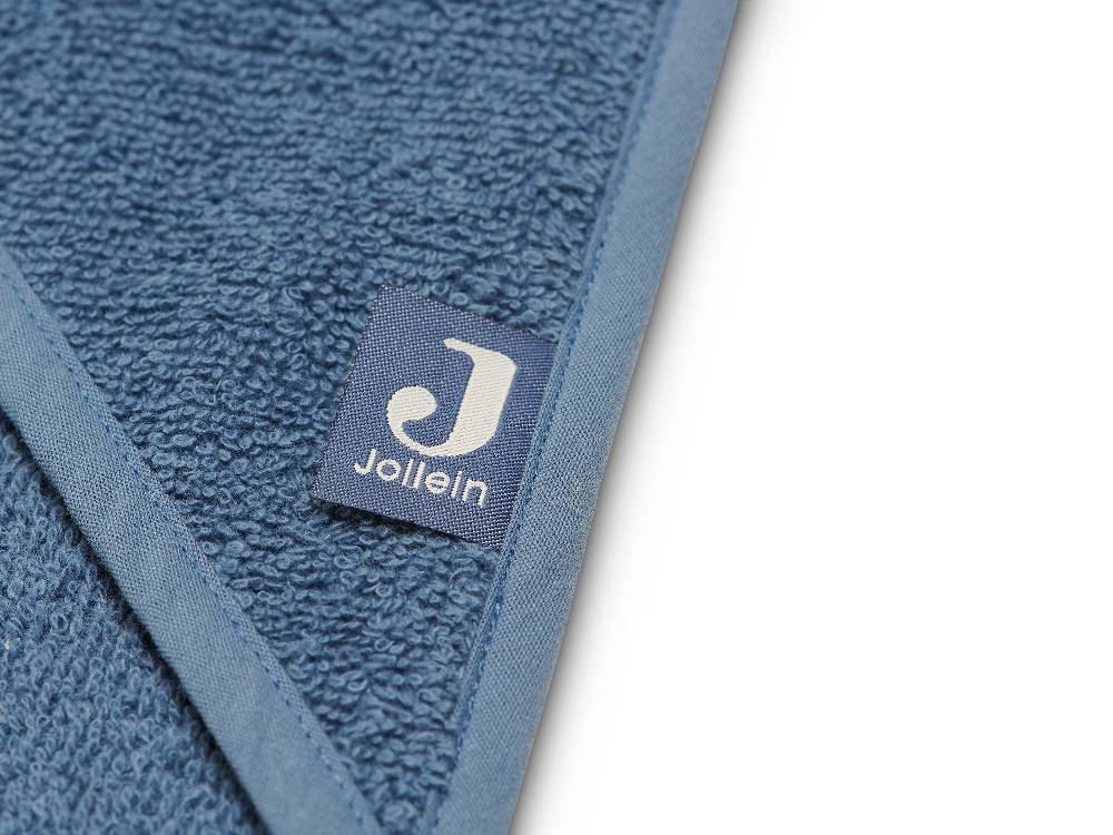 Jollein Kapuzenhandtuch Frottee 75x75cm Jeans Blue Tiefpreis