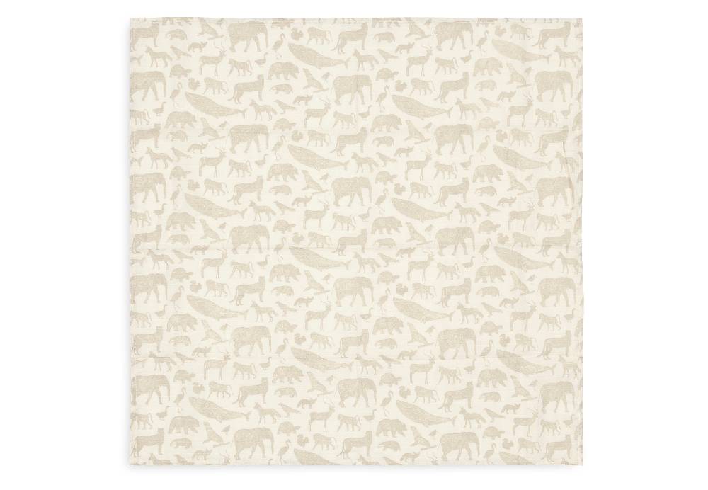 Jollein Spucktuch Hydrophill 70x70cm Animals Nougat (3pack) Nur noch ein Tag übrig
