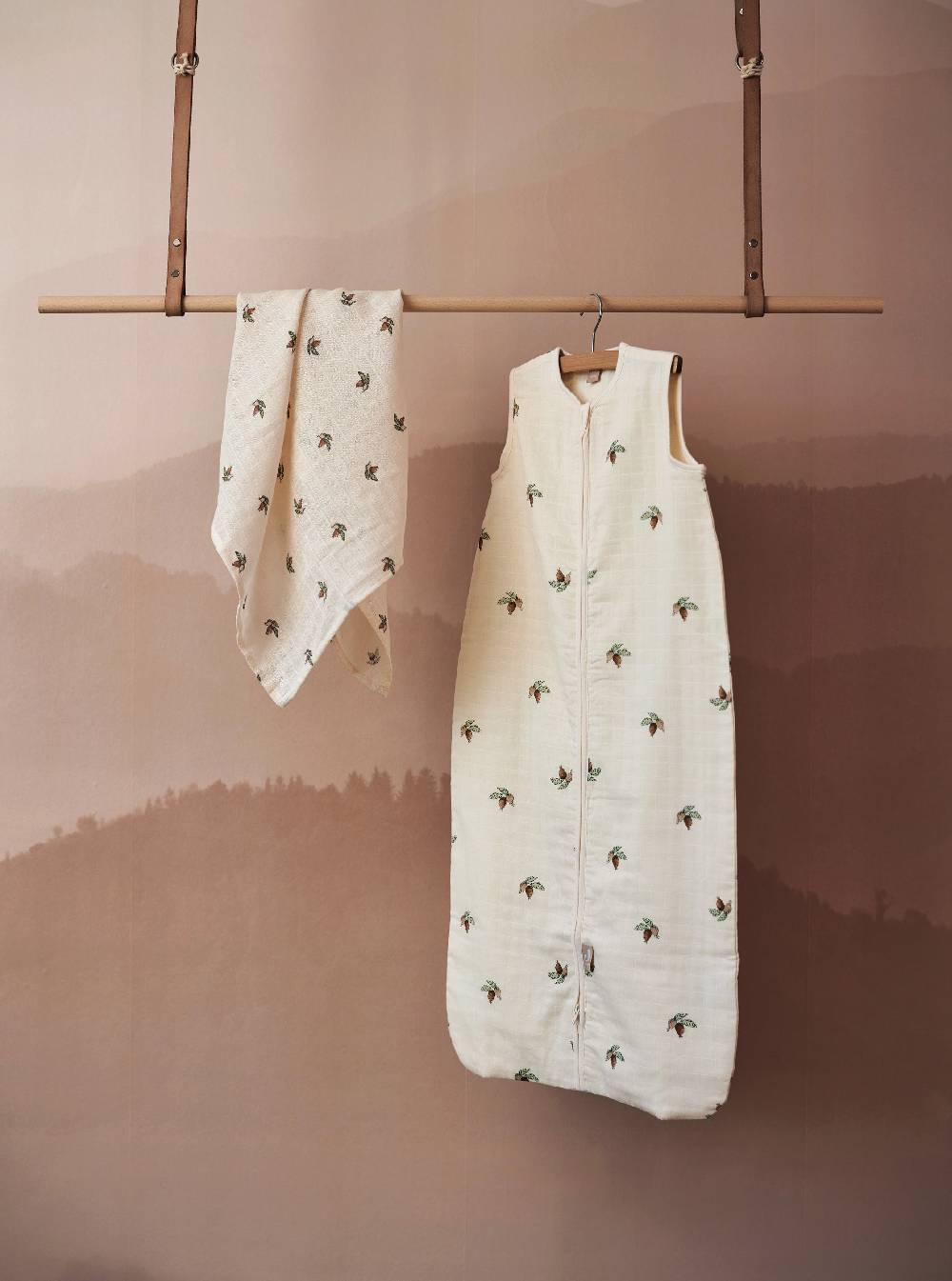 Jollein Mullwindeln Hydrophil 115x115cm Rosehip (2-pack) Fabrikladen