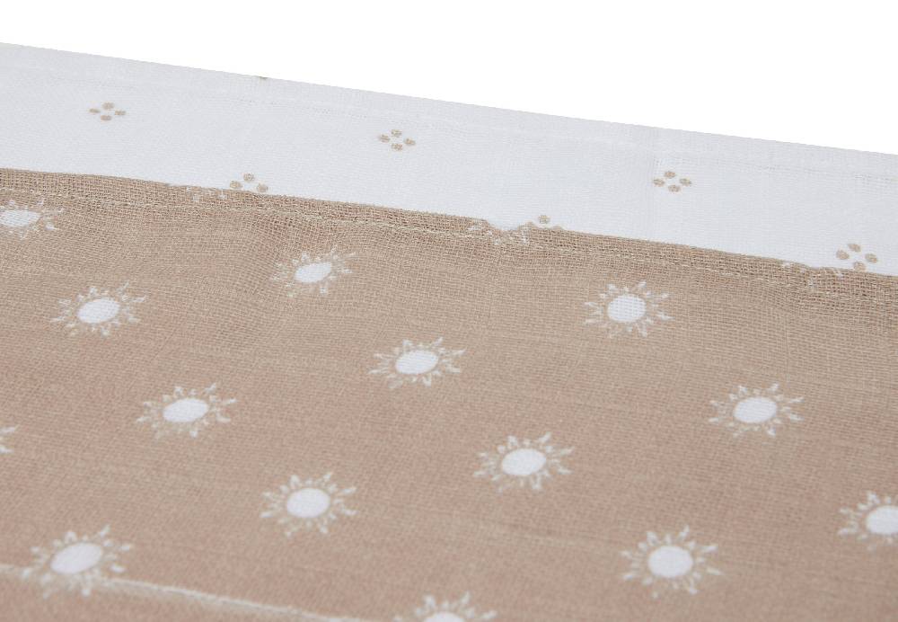 Jollein Spucktuch Hydrophill Pointelle Sun Biscuit GOTS (2pack) Begrenzt auf 3 Tage