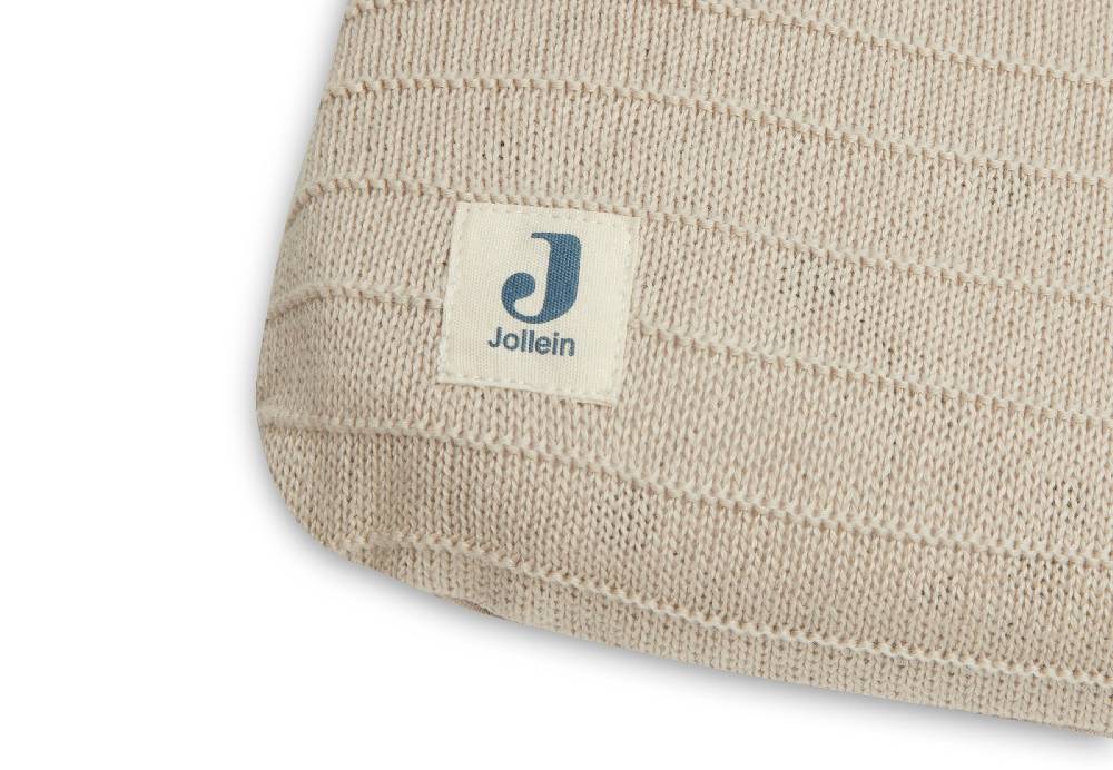 Jollein Wickelauflagenbezug 75x85cm Pure Knit Nougat GOTS Schlussverkauf