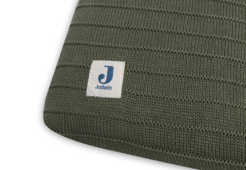 Jollein Wickelauflagenbezug 75x85cm Pure Knit Leaf Green GOTS Limitierter Zeitrabatt