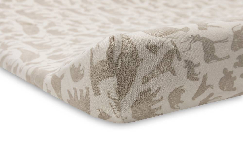 Jollein Wickelauflagenbezug Jersey 50x70cm Animals Nougat Fabrikpreis