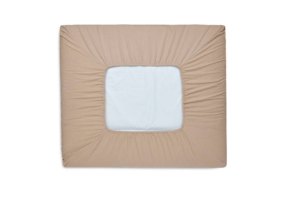 Jollein Wickelauflagenbezug 75x85cm Pure Knit Biscuit GOTS Versandkostenfrei
