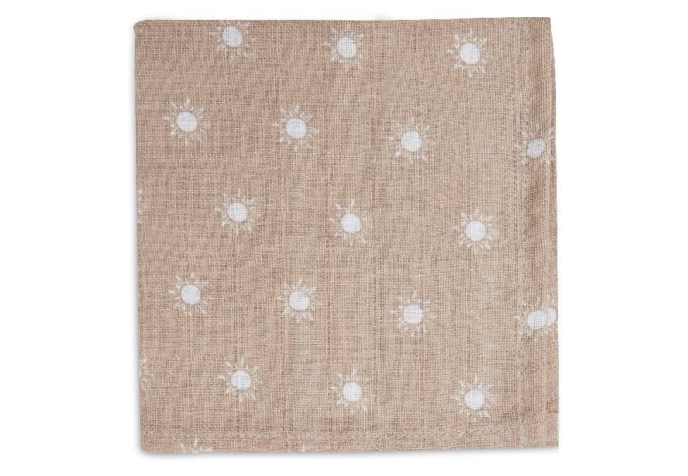 Jollein Spucktuch Musselin Pointelle Sun - Biscuit - GOTS - 2 Stück Cyber Monday