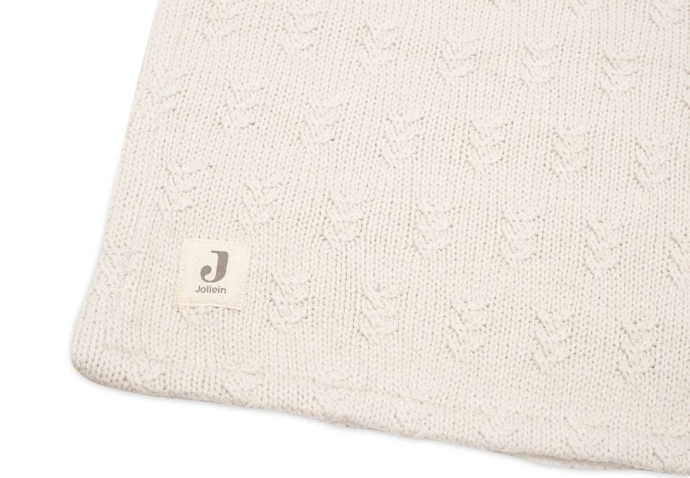 Jollein Decke Wiege 75x100cm Grain Knit Oatmeal/Velvet Tägliche Deals