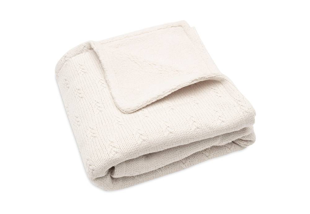 Jollein Decke Wiege 75x100cm Grain Knit Oatmeal/Velvet Tägliche Deals