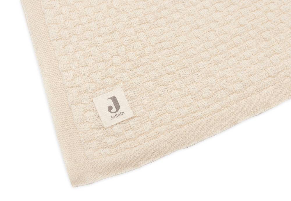Jollein Decke Wiege 75x100cm Weave Knit Merino wool Oatmeal Sonderangebote