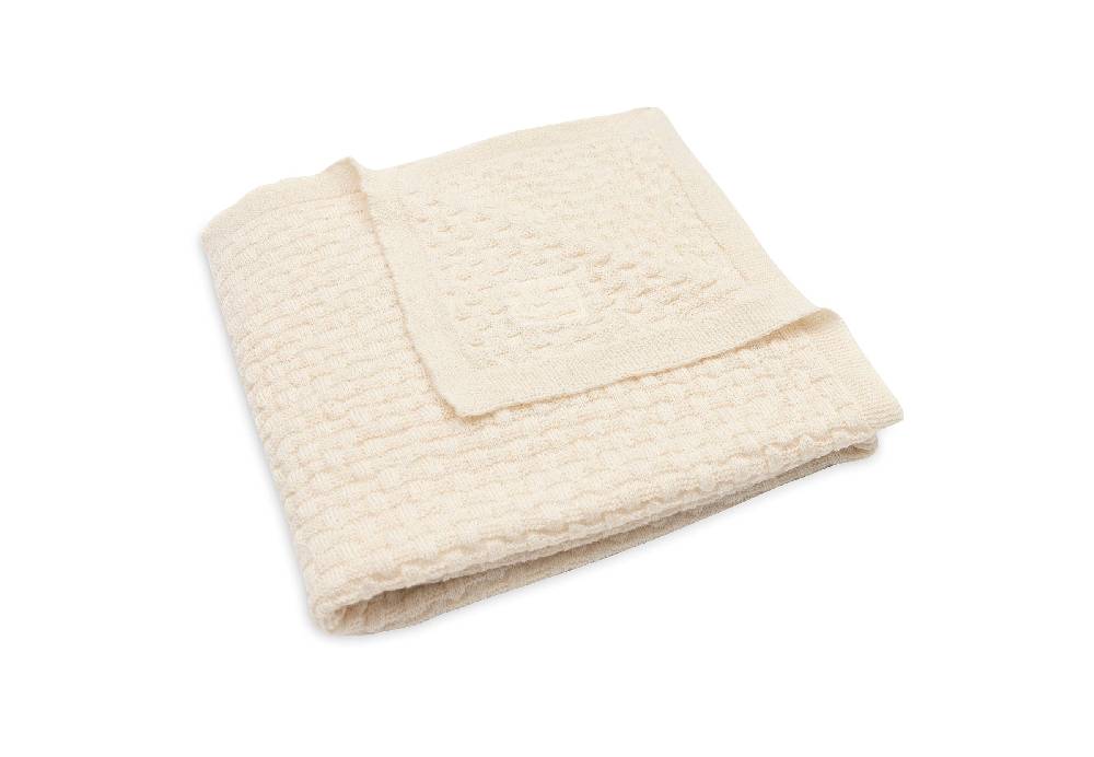Jollein Decke Wiege 75x100cm Weave Knit Merino wool Oatmeal Sonderangebote