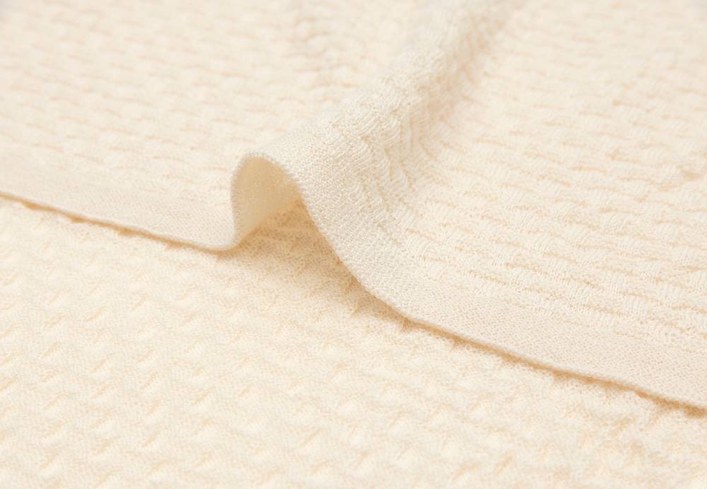 Jollein Decke Wiege 75x100cm Weave Knit Merino wool Oatmeal Sonderangebote
