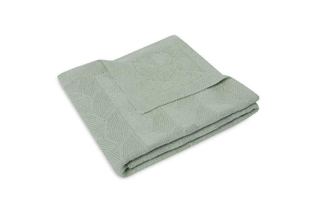 Jollein Decke Wiege 75x100cm Shell Knit Sea Foam GOTS Riesige Ersparnisse