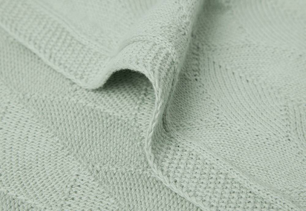 Jollein Decke Wiege 75x100cm Shell Knit Sea Foam GOTS Riesige Ersparnisse