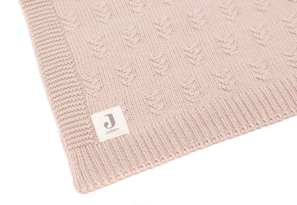 Jollein Decke Wiege 75x100cm Grain Knit Wild Rose Begrenzte Freigabe