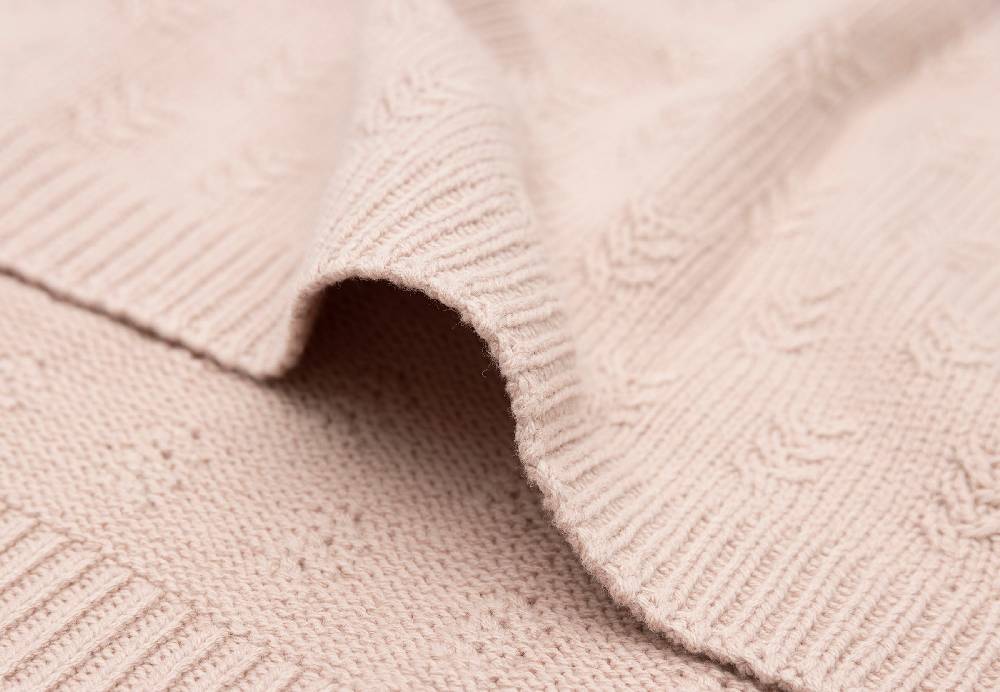Jollein Decke Wiege 75x100cm Grain Knit Wild Rose Begrenzte Freigabe