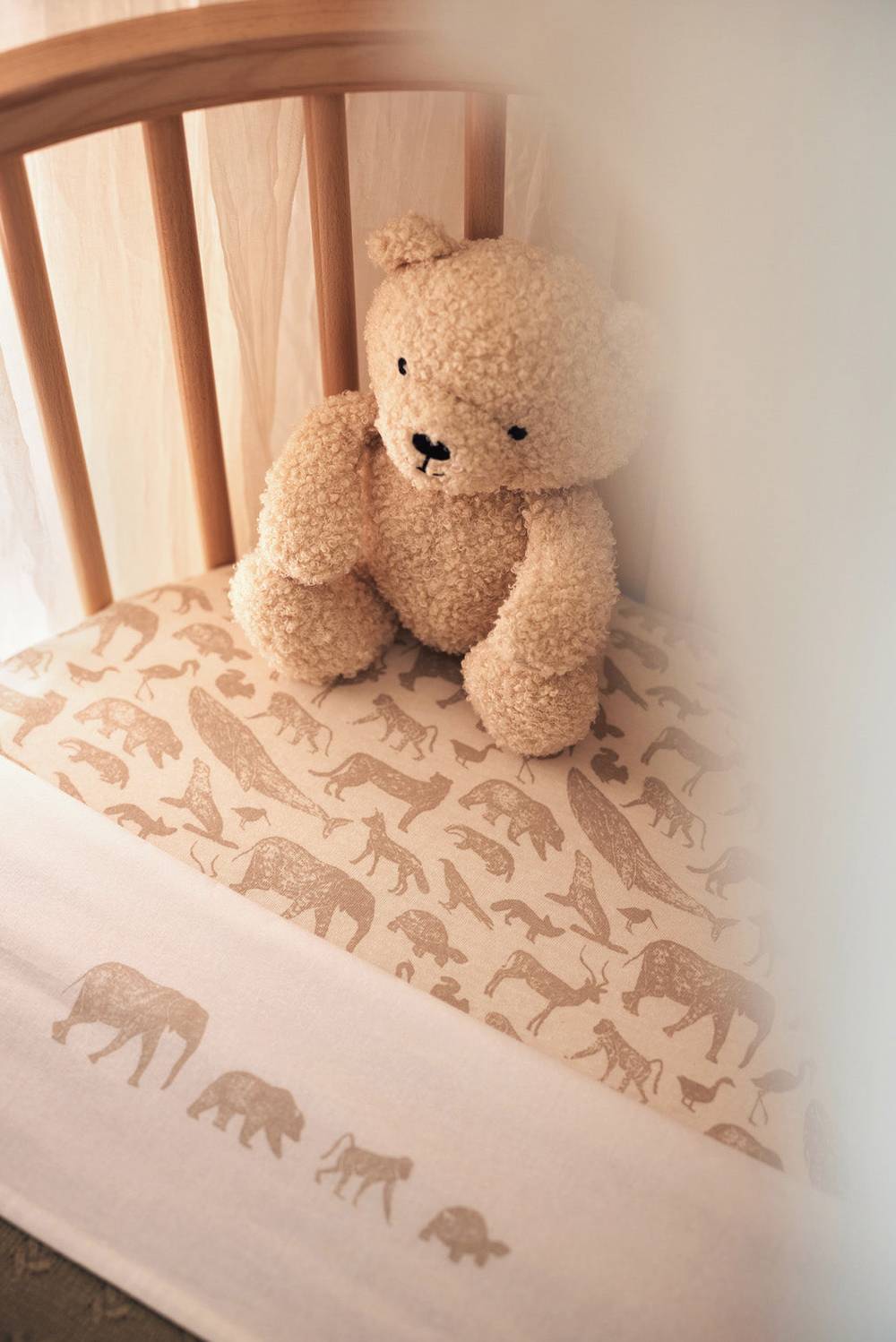 Jollein Bettlaken Kinderbett 120x150cm Animals Nougat Bis zu 55% Rabatt