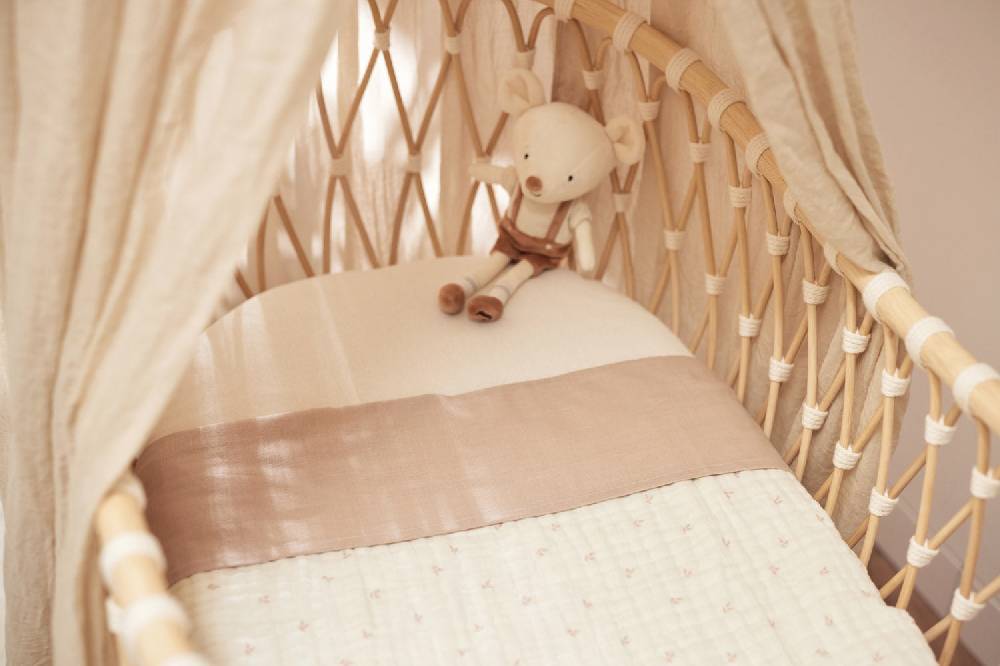 Jollein Bettlaken Kinderbett 120x150cm Slub Nougat Super Rabatt