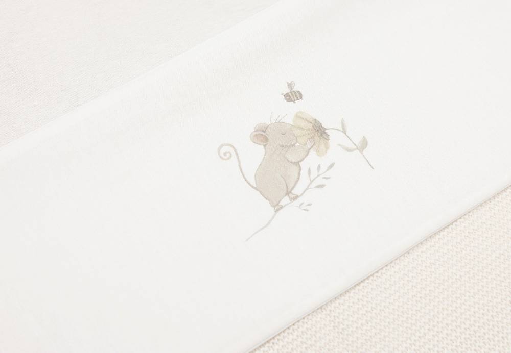 Jollein Bettlaken Kinderbett 120x150cm Dreamy Mouse 50% Rabatt mit kostenlosem Versand