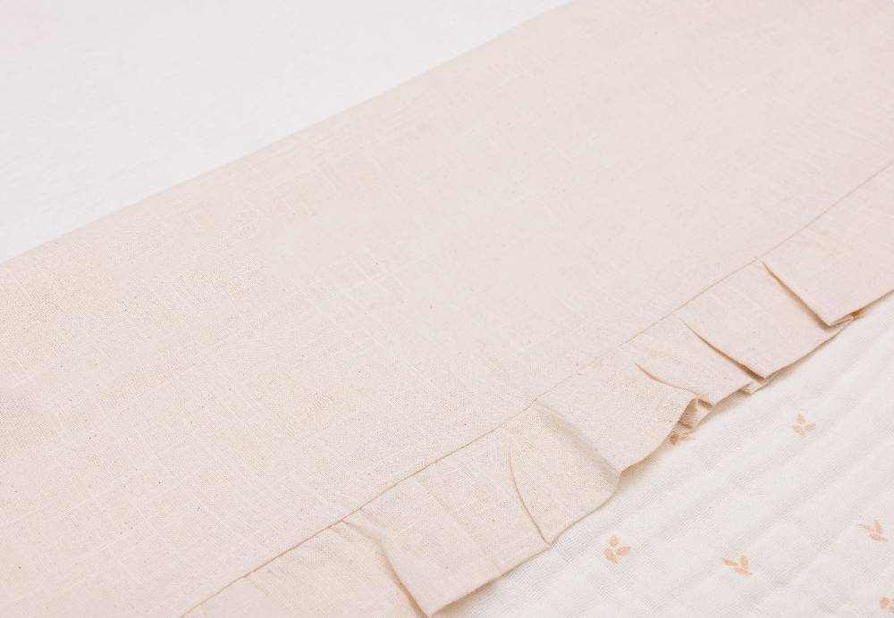 Jollein Bettlaken Wiege 75x100cm Ruffle Natural Fabrikladen