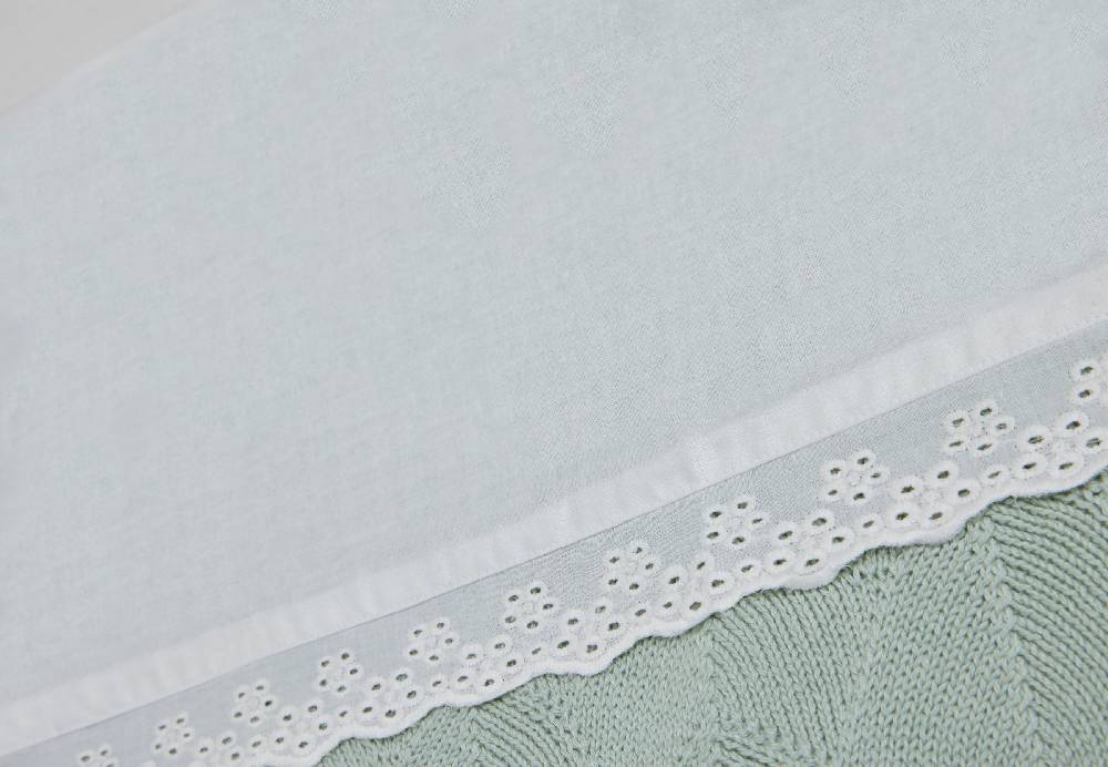 Jollein Bettlaken Wiege 75x100cm Lace Ivory Im Verkauf