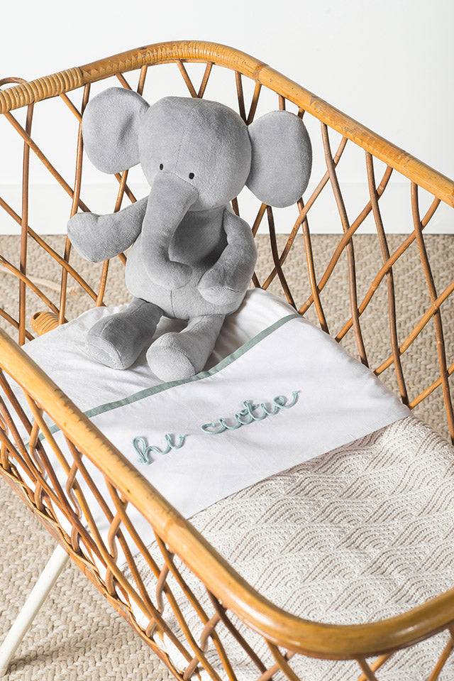 Jollein Bettlaken Wiege 75x100cm Hi cutie Ash Green 50% Rabatt für begrenzte Zeit
