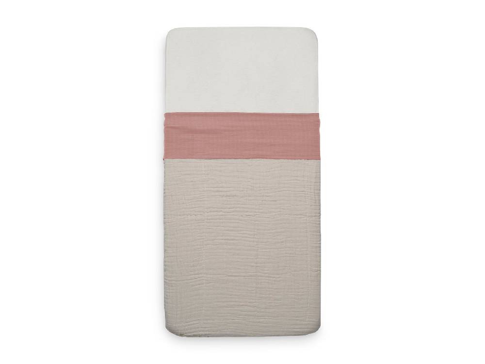 Jollein Bettlaken Wiege 75x100cm Wrinkled Cotton Rosewood Outlet