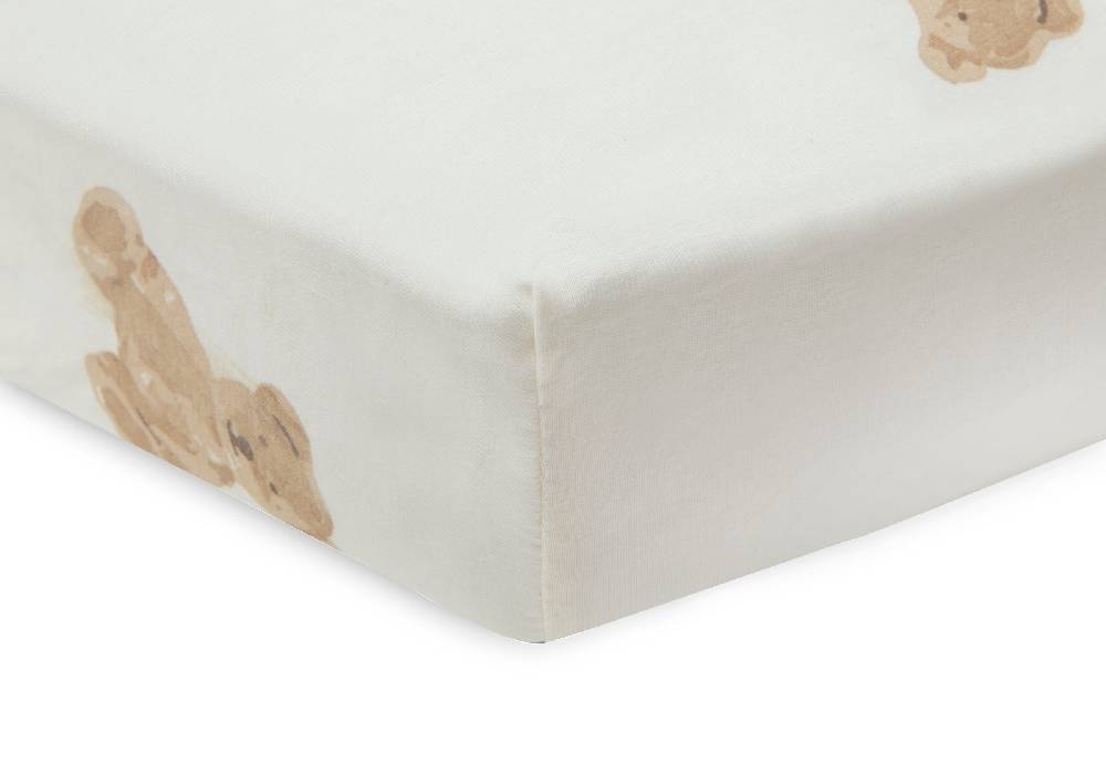 Jollein Spannbettlaken Jersey 40/50x80/90cm Teddy Bear Clearance-Verkauf