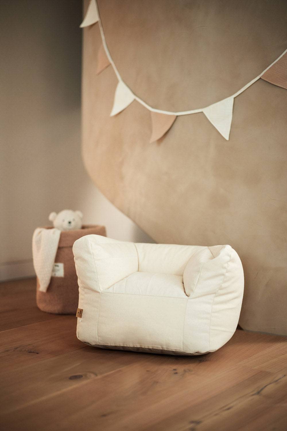 Jollein Kindersessel Sitzsack Twill Natural Exklusivangebot