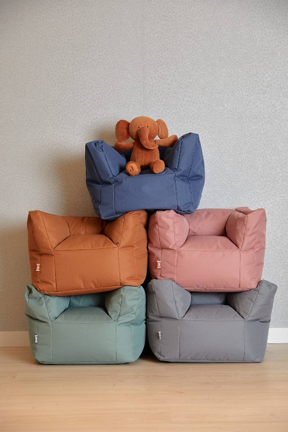 Jollein Kindersessel Sitzsack Storm Grey Saisonschlussverkauf