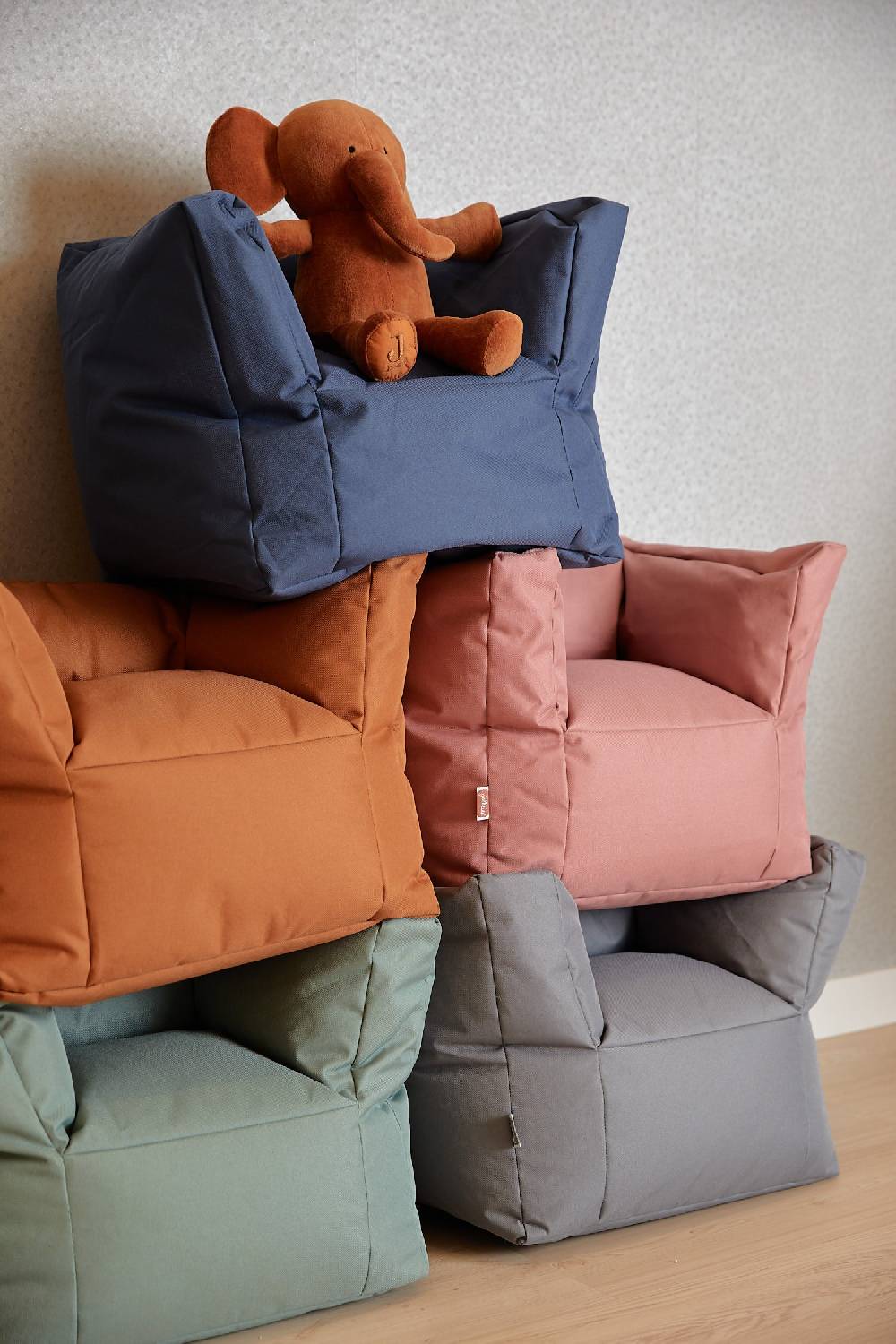 Jollein Kindersessel Sitzsack Storm Grey Saisonschlussverkauf
