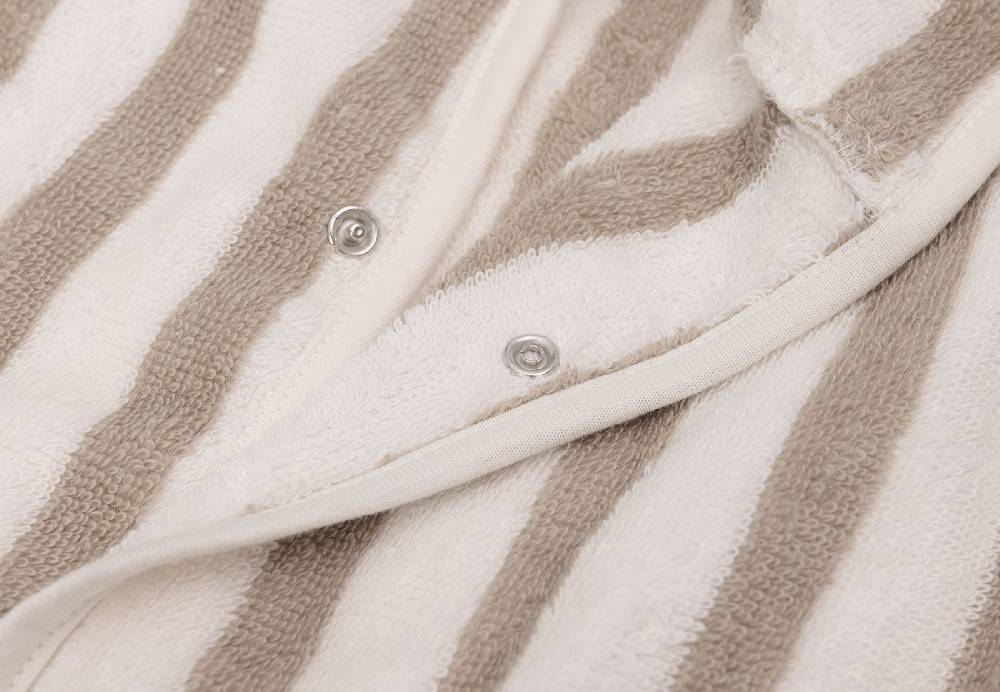 Jollein Bademantel 1-2 Jahre Stripe Frottee Olive Green GOTS Exklusive Angebote