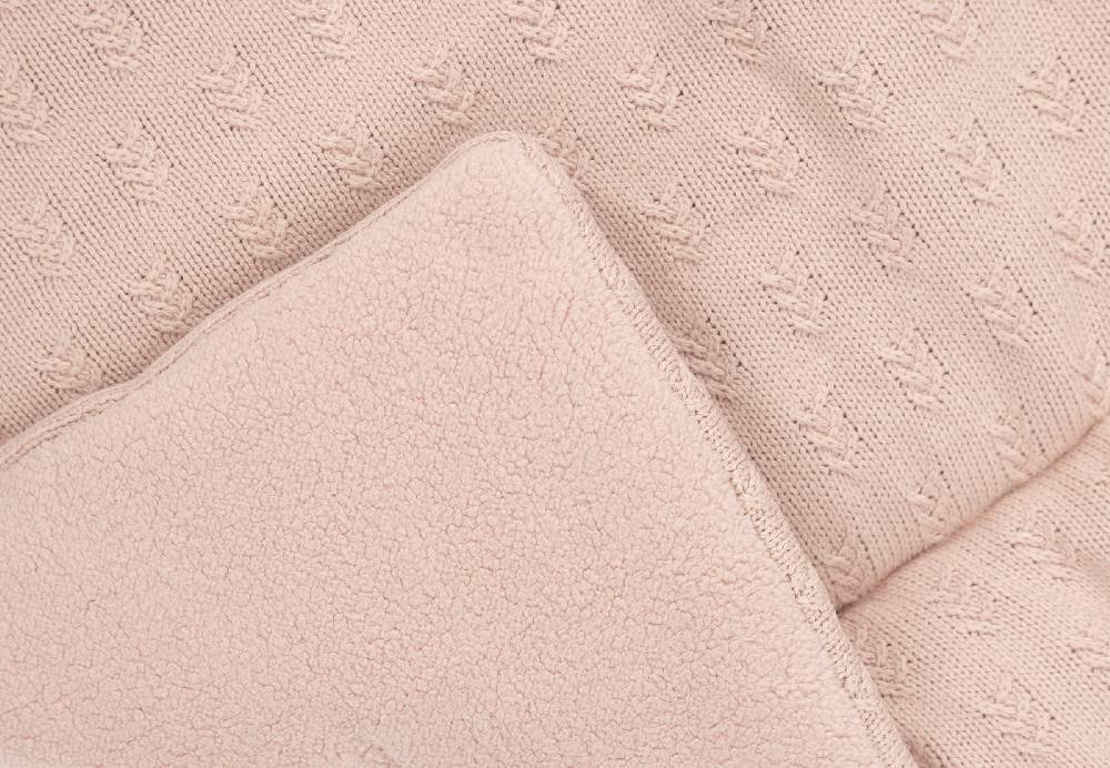 Jollein Krabbeldecke 75x95cm Grain Knit Wild Rose Nur für heute