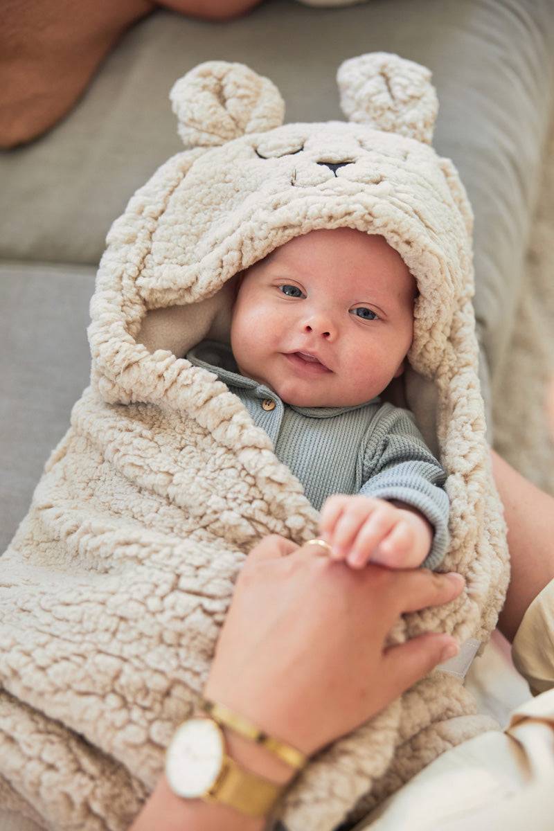 Jollein Einschlagdecke für Babyschale Bunny Nougat Super Rabatt