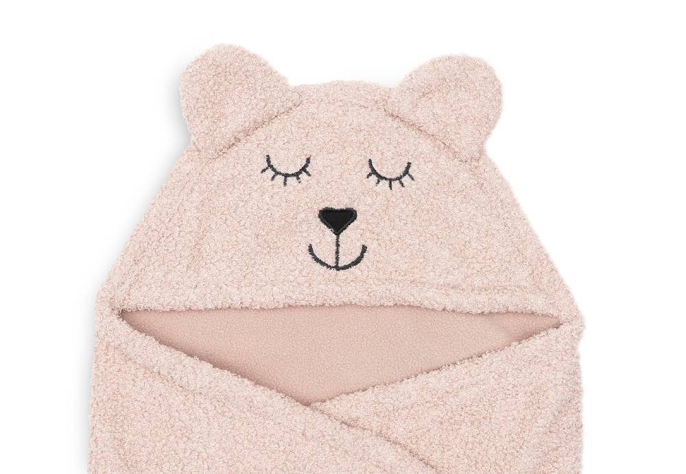 Jollein Einschlagdecke für Babyschale Bear Boucle Wild Rose Kostenloser Versand international