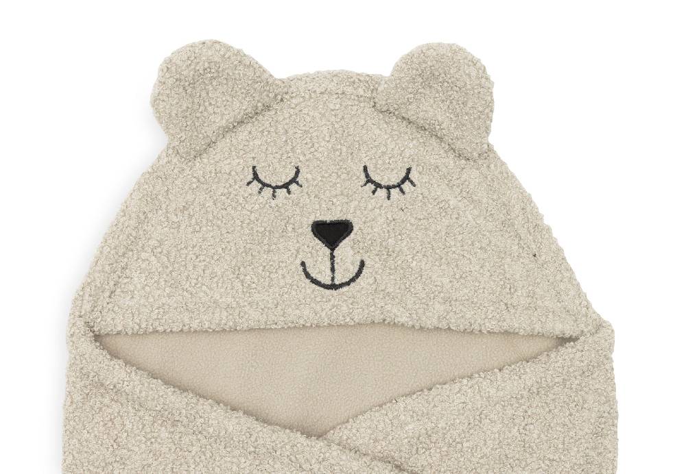 Jollein Einschlagdecke für Babyschale Bear Boucle Olive Green Fabrikladen
