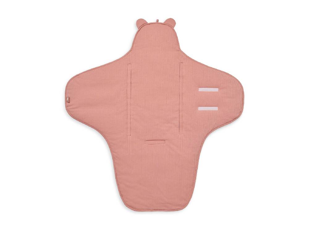 Jollein Einschlagdecke für Babyschale Basic Stripe Rosewood zollfrei