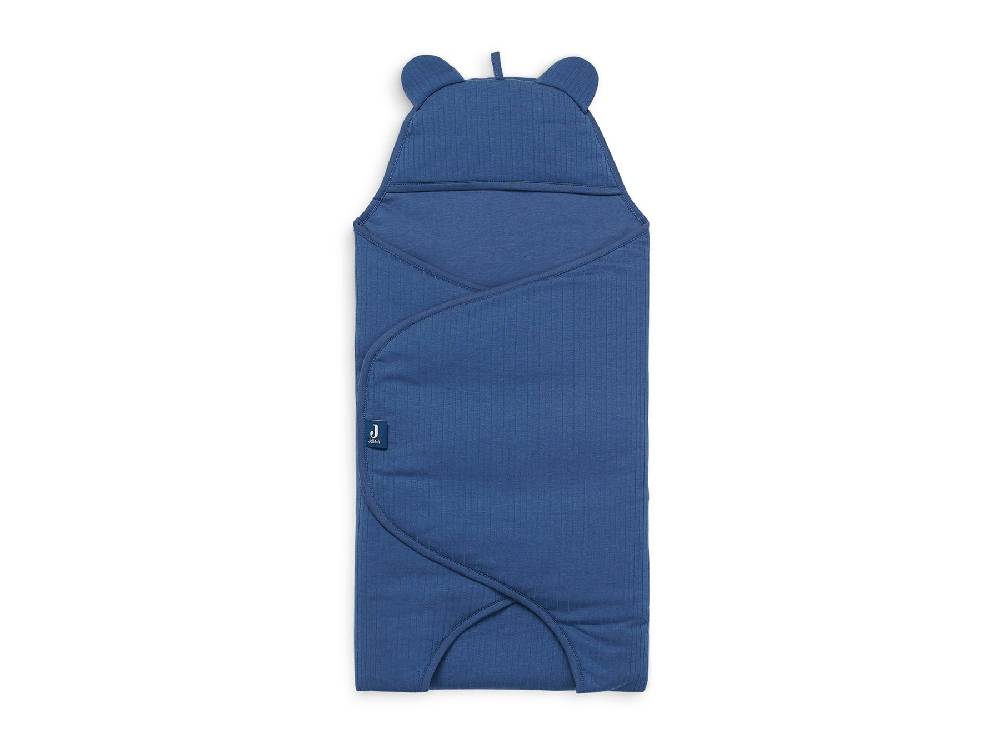 Jollein Einschlagdecke für Babyschale Basic Stripe Jeans Blue Outlet