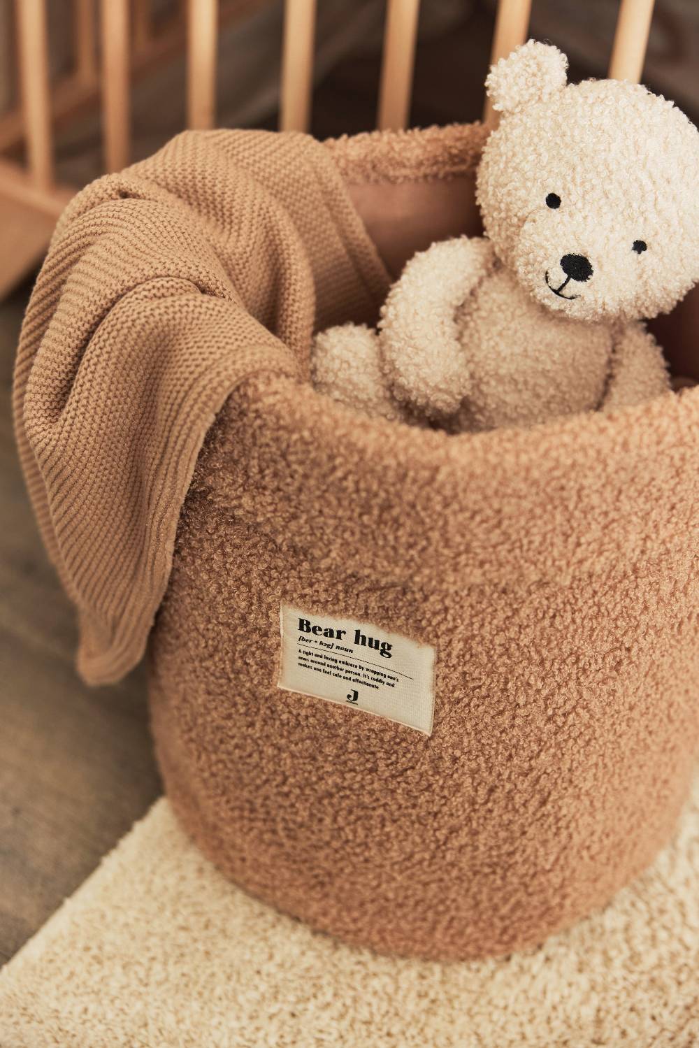 Jollein Aufbewahrungskorb Boucle Biscuit im Angebot
