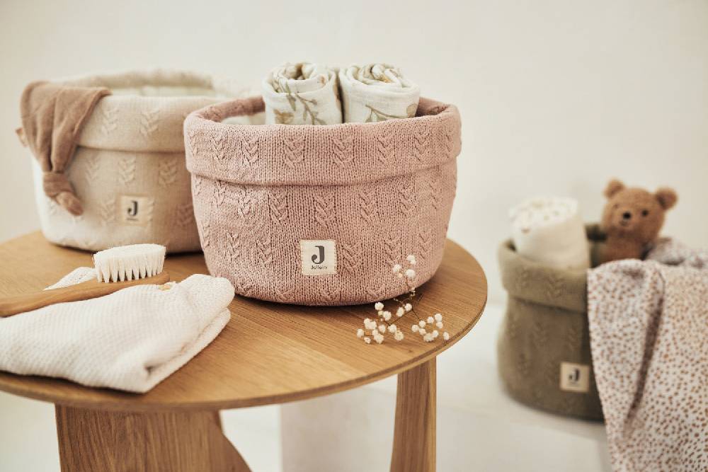 Jollein Pflegekörbchen Grain Knit Wild Rose Fabrikverkauf