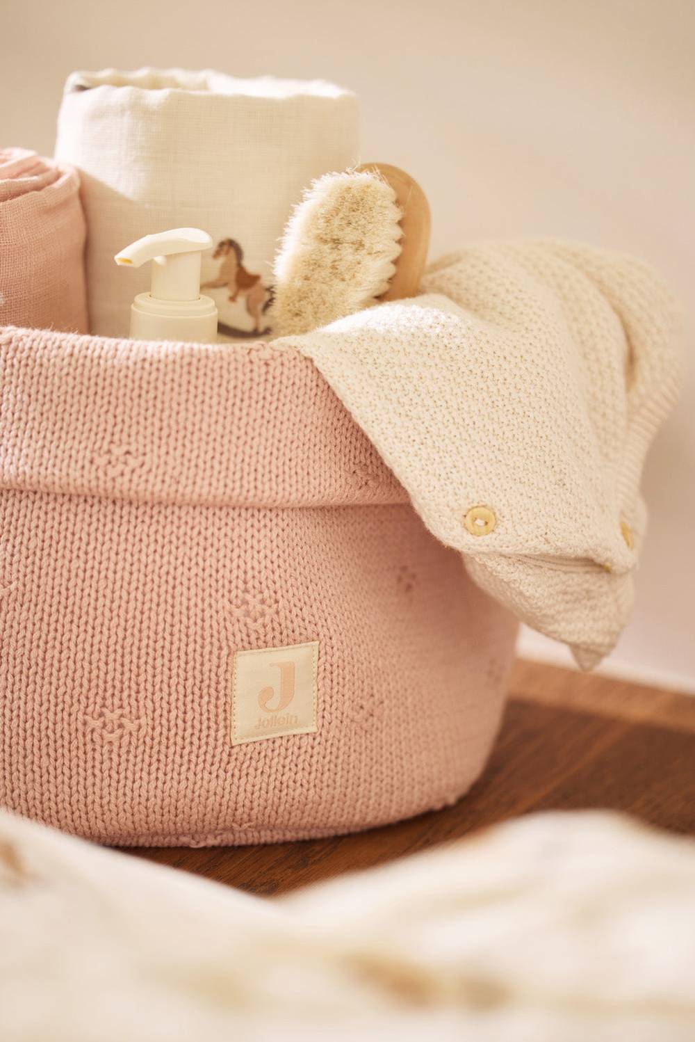 Jollein Pflegekörbchen Cosy Knit - Wild Rose Versandkostenfrei