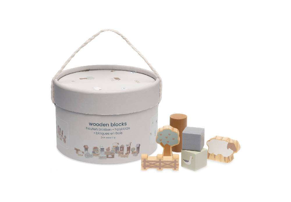 Jollein Spiel-Würfel aus Holz Farm Bestseller