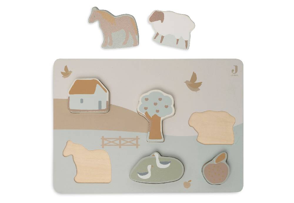 Jollein Puzzle aus Holz Farm Kauf eins, bekomm eins gratis