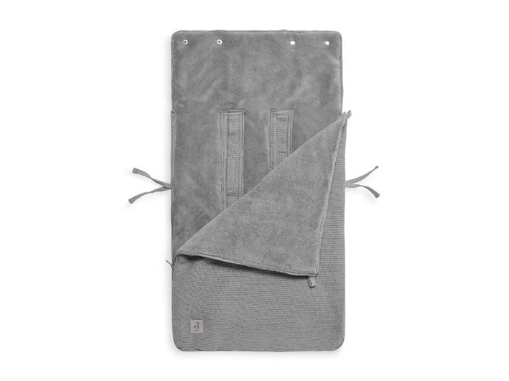 Jollein Fußsack gruppe 0+ 3/5 punkte Basic Knit Stone Grey Sonderangebote