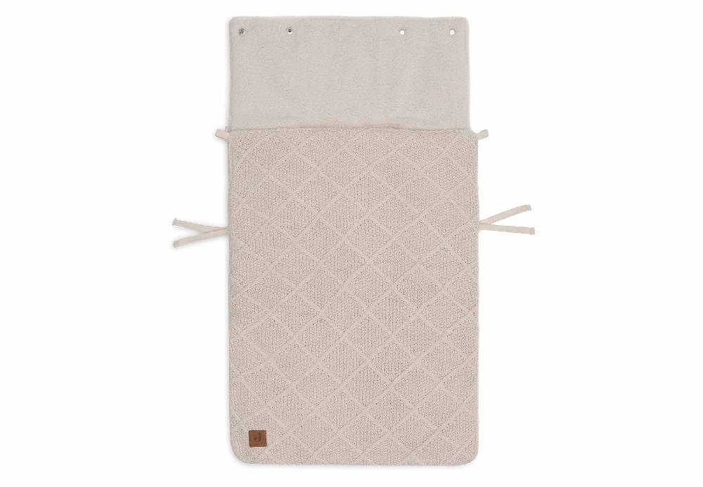 Jollein Fußsack Gruppe 0+ 3/5 Punkte Check Knit - Oatmeal Bis zu 50% Rabatt
