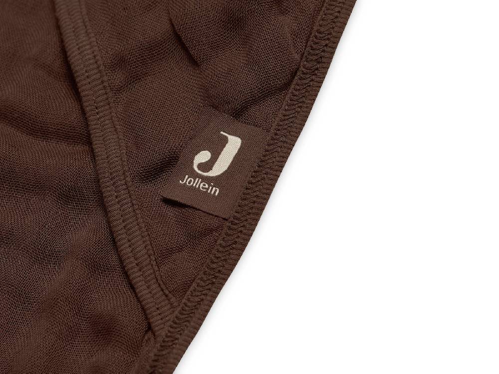 Jollein Kapuzenhandtuch Wrinkled Cotton 75x75cm Chestnut Begrenztes Angebot
