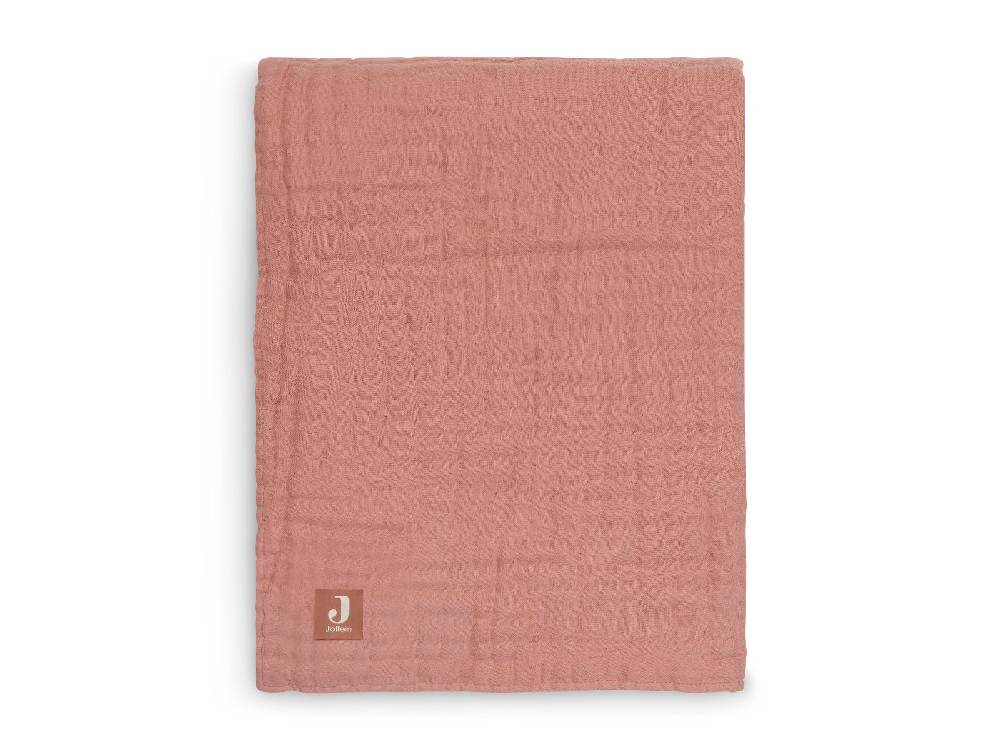 Jollein Decke Kinderbett Wrinkled 120x120cm Rosewood