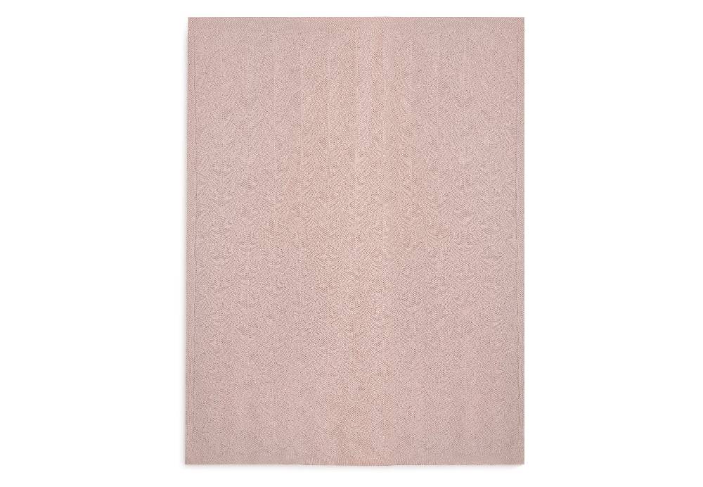 Jollein Decke Kinderbett 100x150cm Shell Knit Wild Rose GOTS Jubiläumsangebot